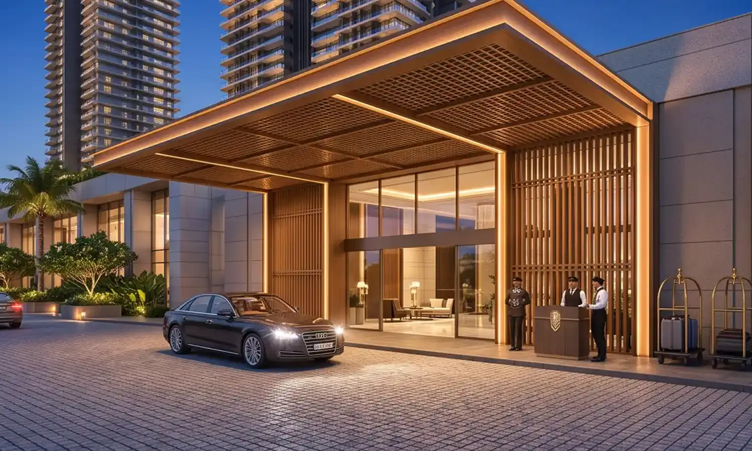 Double-Height Entrance Canopy